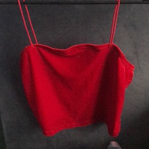 Velvet crop top
